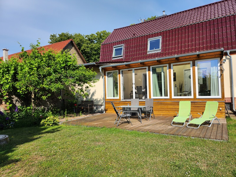 Naturpur Chorin Ferienhaus Ansicht von hinten
