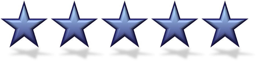 5 blaue Sterne